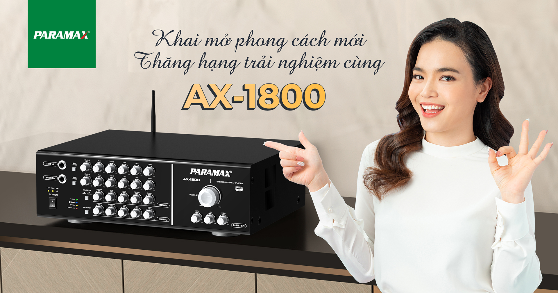 Amply karaoke PARAMAX AX-1800